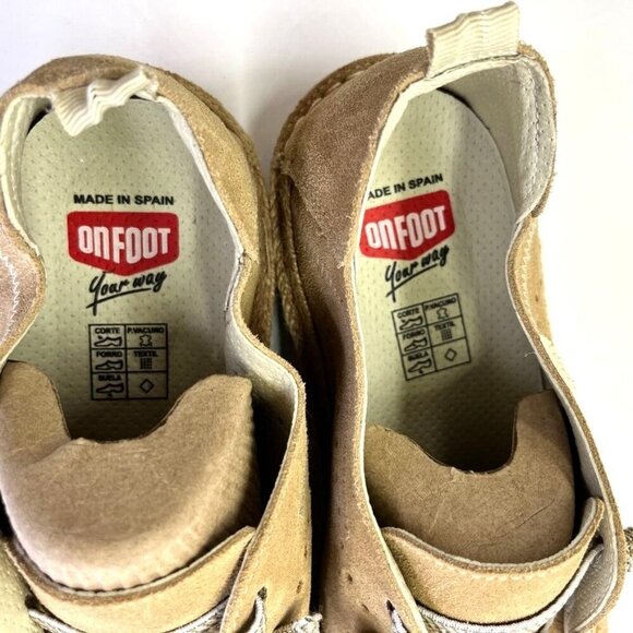 On Foot Silken Perforated Sneaker Women's Size 42 Brown Suede Casual Comfort - Picture 11 of 16